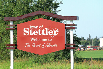 Town of Stettler Welcome Sign